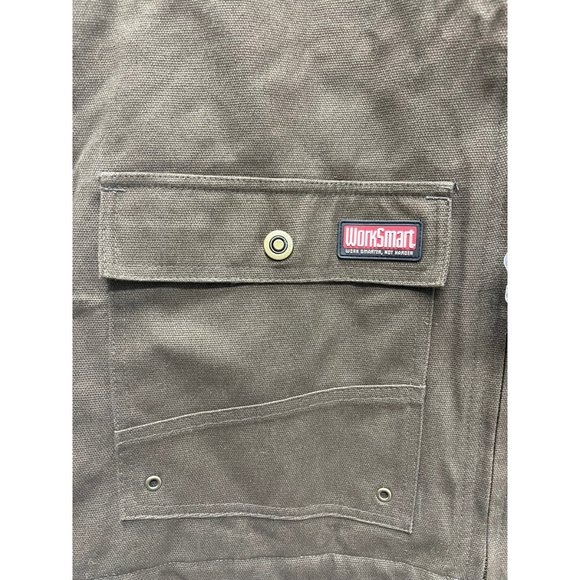 Rocky Boot Vest Men's L Waterproof Rugged Brown Canvas Lined Full Zip *NEW* - Picture 6 of 9